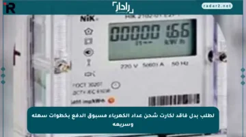 لطلب بدل فاقد لكارت شحن عداد الكهرباء مسبوق الدفع بخطوات سهلة وسريعة